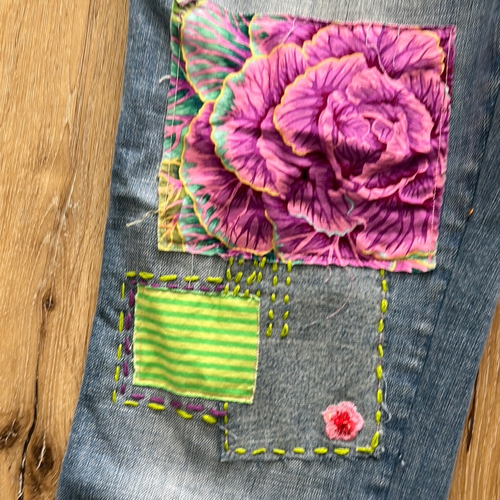 Upcycled Calvin Klein Patchwork Distressed Women'… - image 4